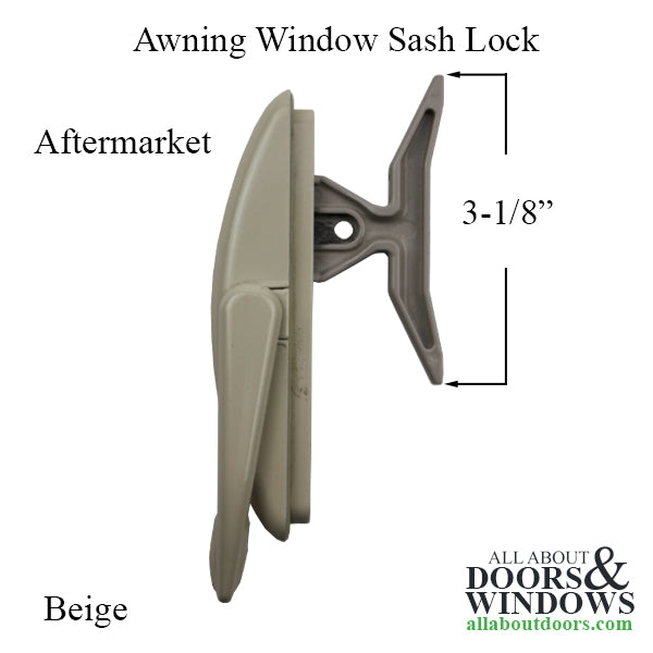 Aftermarket Sash lock, Non-Handed Awning Window, Maxim - Beige - Aftermarket Sash lock, Non-Handed Awning Window, Maxim - Beige