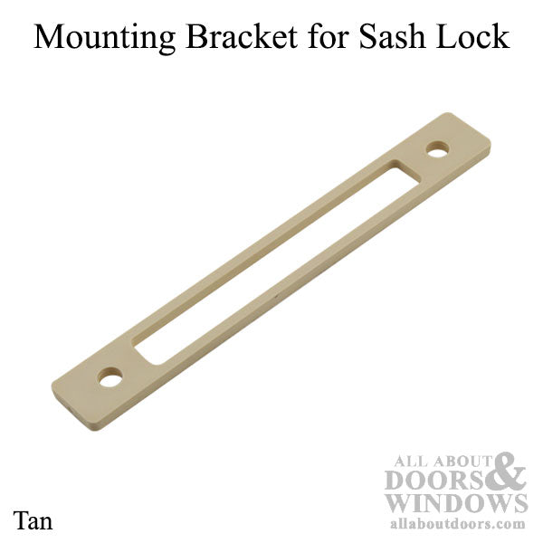 Mounting Bracket, Vinyl for Single or Multipoint Sash Lock - Tan - Mounting Bracket, Vinyl for Single or Multipoint Sash Lock - Tan