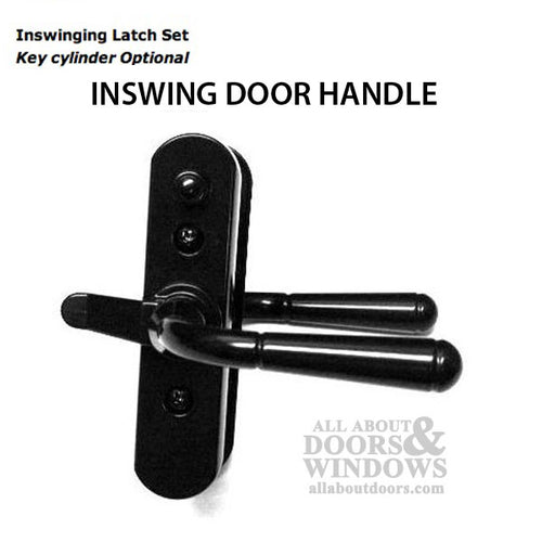 Inswinging storm /screen door lever Keyed - Black - Inswinging storm /screen door lever Keyed - Black