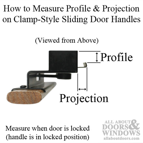 Inside Handle for Sliding Patio Door Clamp Style Black - Inside Handle for Sliding Patio Door Clamp Style Black