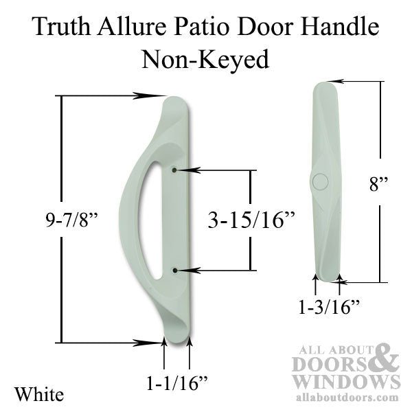 Amesbury Truth Sliding Patio Door Handle Set Interior and Exterior Non-Keyed - Amesbury Truth Sliding Patio Door Handle Set Interior and Exterior Non-Keyed