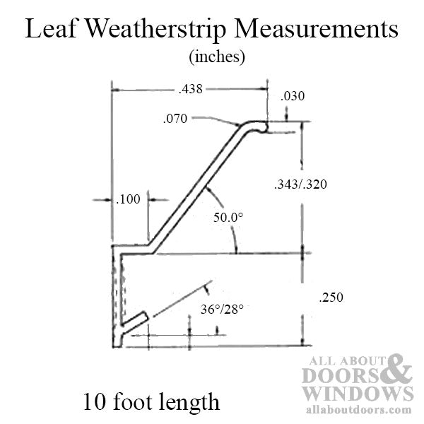 10 foot Leaf Weatherstrip, Bilt Best, Caradco, Hurd, casement and awning sash & frame  - Tan - 10 foot Leaf Weatherstrip, Bilt Best, Caradco, Hurd, casement and awning sash & frame  - Tan