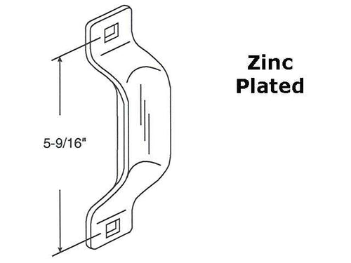 Discontinued - Garage door pull handle 5-9/16 - Bottom Lift - Zinc Plated - Discontinued - Garage door pull handle 5-9/16 - Bottom Lift - Zinc Plated