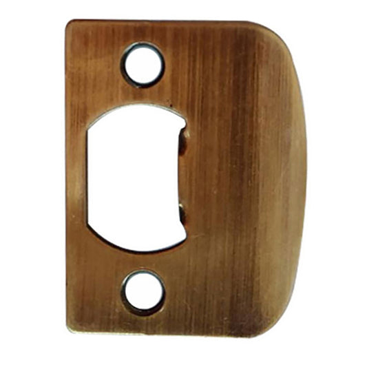 2-1/4" Full Lip Strike Plate with Adjustable Tab - Antique Brass