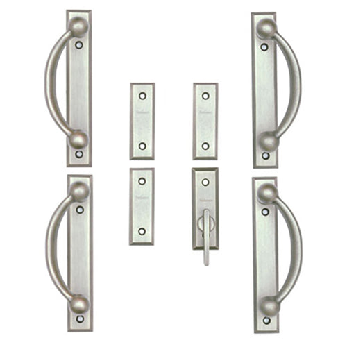 Andersen Yuma 4-Panel Gliding Door Interior/Exterior Trim Hardware - Distressed Nickel - Andersen Yuma 4-Panel Gliding Door Interior/Exterior Trim Hardware - Distressed Nickel