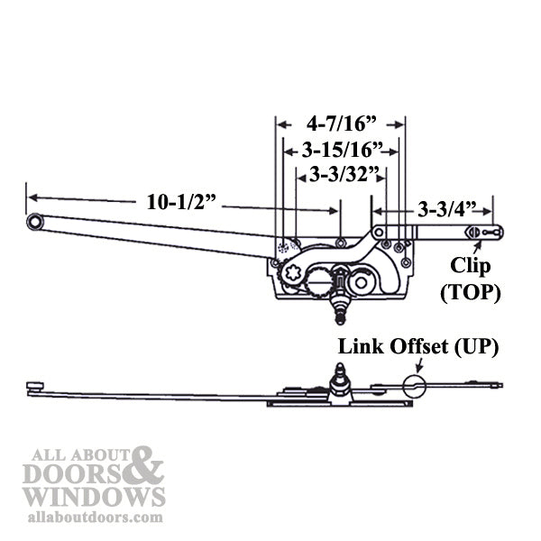 Truth Dual Arm Entrygard Casement Operator Left Hand Short Link Window Operator - Truth Dual Arm Entrygard Casement Operator Left Hand Short Link Window Operator