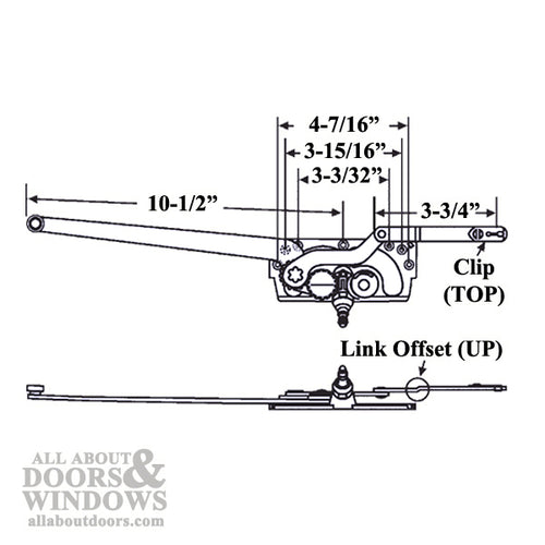 Truth Dual Arm Entrygard Casement Operator Left Hand Short Link Window Operator - Truth Dual Arm Entrygard Casement Operator Left Hand Short Link Window Operator