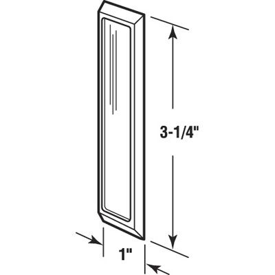 Pass-Thru Finger Pull - Vinyl Window Tilt Latch Hardware, Plastic - Clear - Pass-Thru Finger Pull - Vinyl Window Tilt Latch Hardware, Plastic - Clear