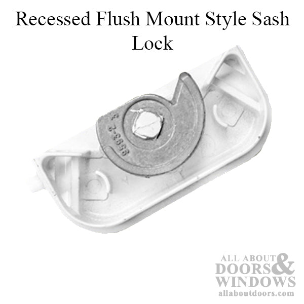 Crestline Recessed Flush Mount Style Sash Lock - White - Crestline Recessed Flush Mount Style Sash Lock - White