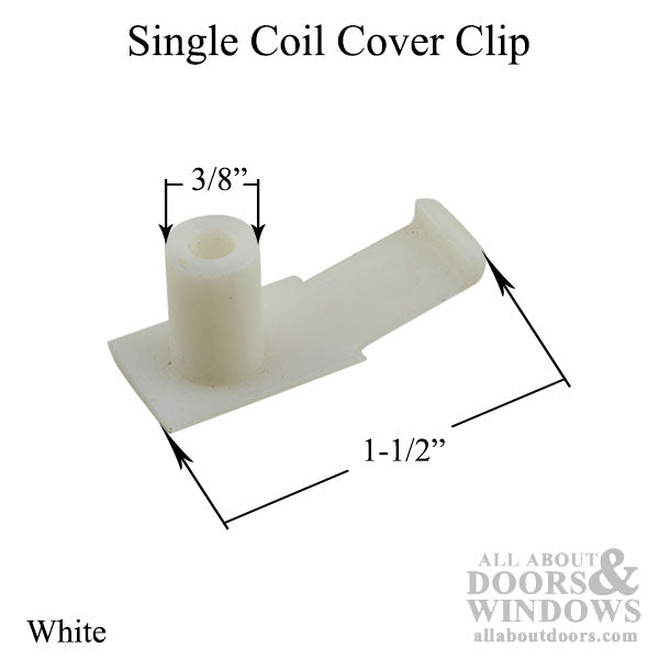 Cover Clip, Single Coil, Old Style - White - Cover Clip, Single Coil, Old Style - White