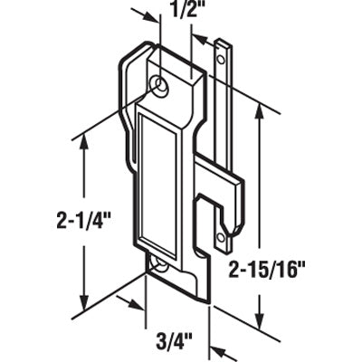 Sash / Cam Lock - Vinyl and Aluminum Sash Hardware, Diecast - Right Hand - White - Sash / Cam Lock - Vinyl and Aluminum Sash Hardware, Diecast - Right Hand - White