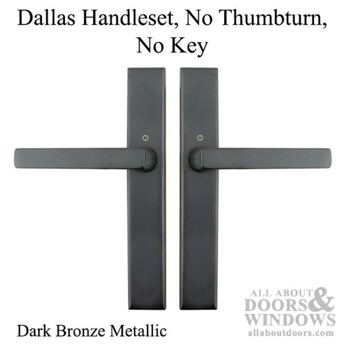 Dallas Contemporary Lever Handle, Fixed Dummy Pair, M1643 / 2161N Set - Dark Bronze Metallic - Dallas Contemporary Lever Handle, Fixed Dummy Pair, M1643 / 2161N Set - Dark Bronze Metallic