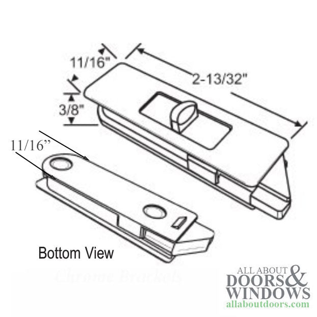 Slide-In Tilt Latches 11/16 x 2-3/8