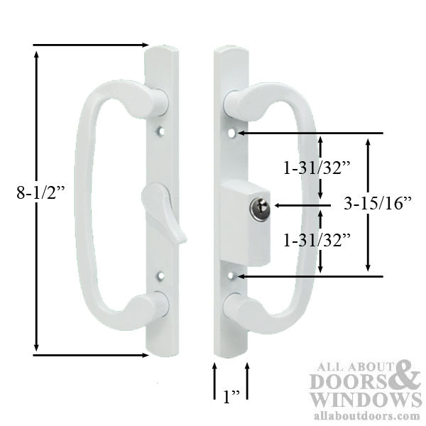 Legacy Handle Set for Sliding Glass Doors Non Handed Keyed - Legacy Handle Set for Sliding Glass Doors Non Handed Keyed