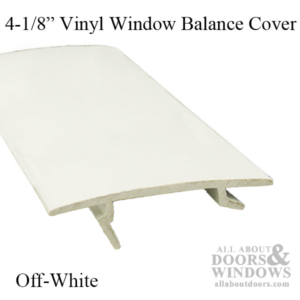 Window balance cover, vinyl filler bead 4-1/8