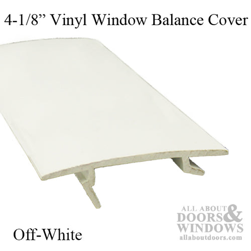 Window balance cover, vinyl filler bead 4-1/8