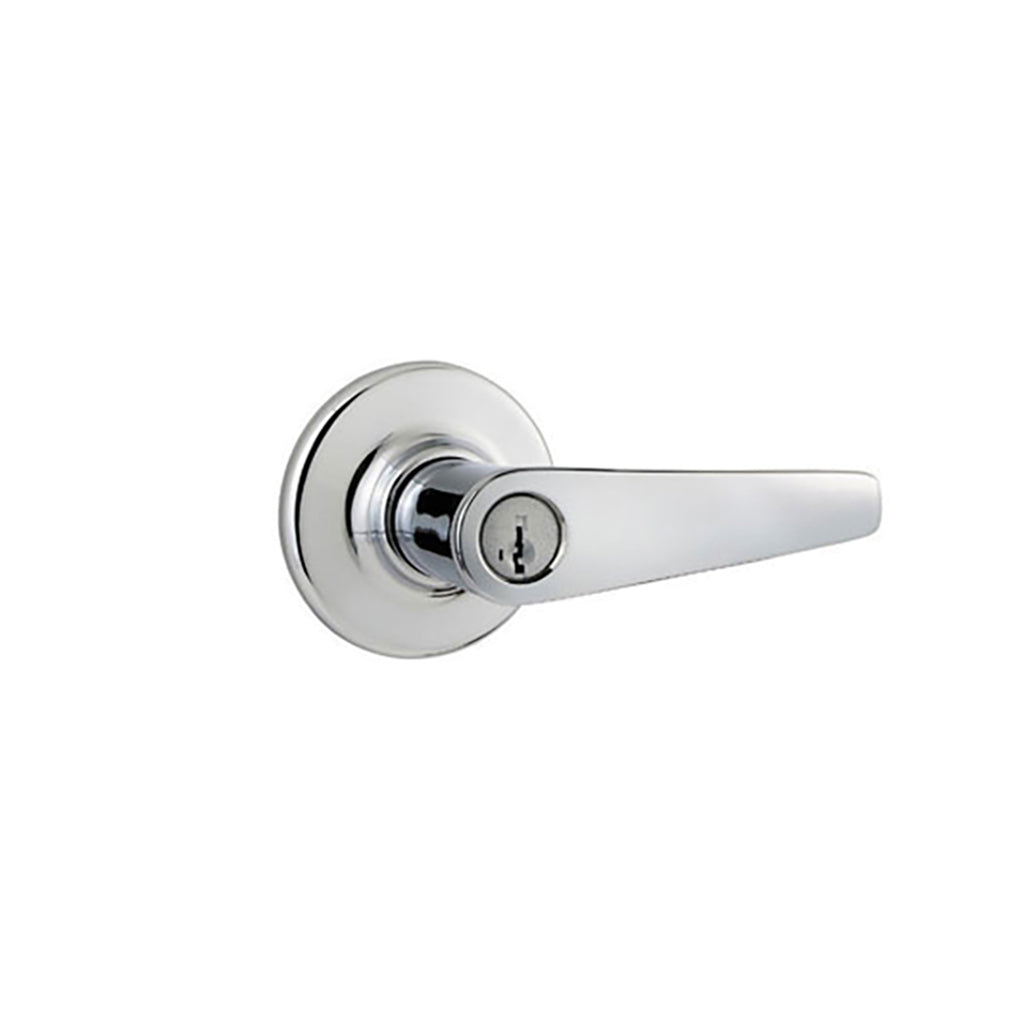 Kwikset Delta US26D 490 Keyed Lever Dummy Pair - Satin Chrome - Kwikset Delta US26D 490 Keyed Lever Dummy Pair - Satin Chrome