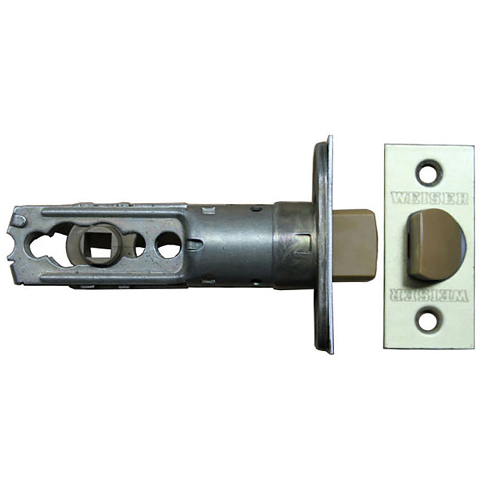 Weiser Springlatch, Adjustable Backset, Square Face, Delrin Latch Bolt - Weiser Springlatch, Adjustable Backset, Square Face, Delrin Latch Bolt