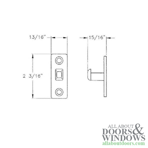 Strike Plate Keeper for Sliding Door Mortise Locks - Strike Plate Keeper for Sliding Door Mortise Locks
