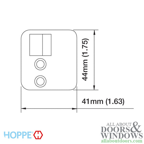 Strike Plate, PS0022R, Shootbolt.1.63 x 1.75- Stainless Steel - Strike Plate, PS0022R, Shootbolt.1.63 x 1.75- Stainless Steel