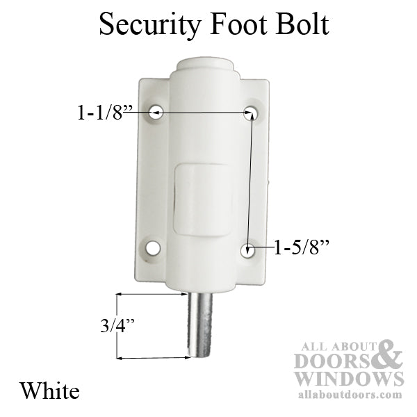 Veranda Patio Door High Security Foot Bolt / Lock - Veranda Patio Door High Security Foot Bolt / Lock