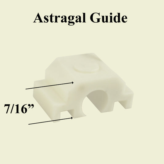 Guide, T-Astragal Flush Bolt, Open Face Plastic -  White