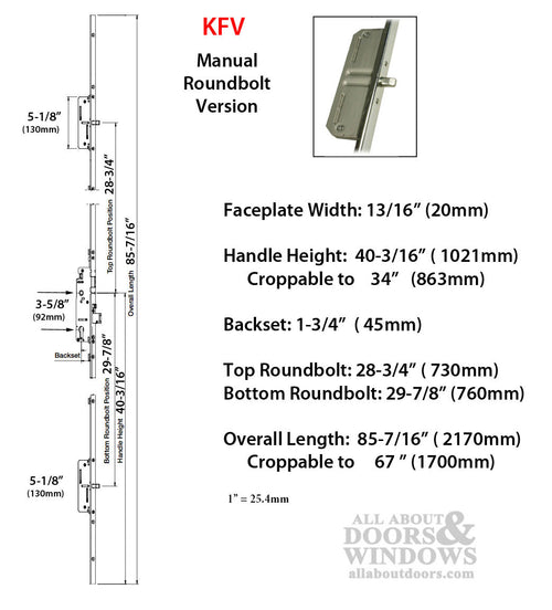 KFV 45/92 Roundbolt Version, 2 bullets, 20mm Faceplate - KFV 45/92 Roundbolt Version, 2 bullets, 20mm Faceplate