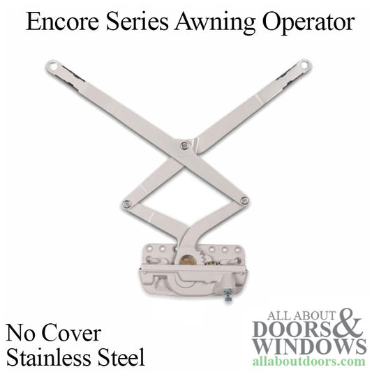 Truth 51.10  Encore series scissor operator for awning window, No Cover - Stainless Arms