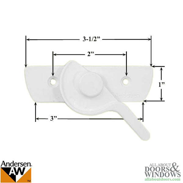 Andersen Sash Lock for 400 Series Woodwright Double Hung Window White - Andersen Sash Lock for 400 Series Woodwright Double Hung Window White