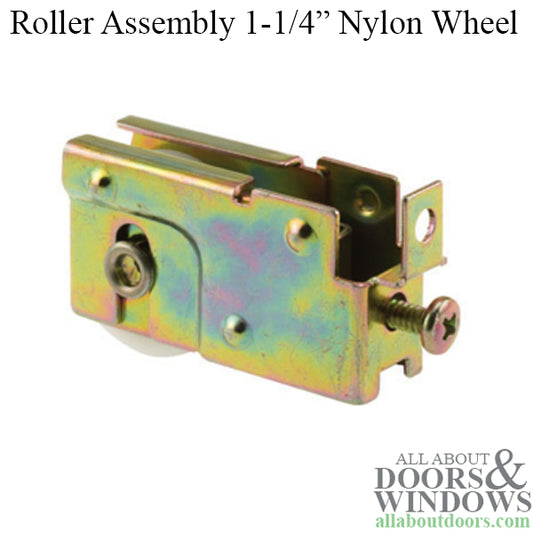 1-1/4 inch nylon wheel, roller Assembly