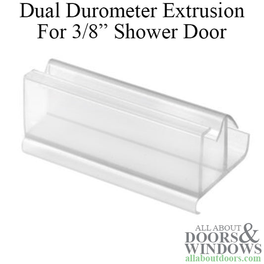 Dual Durometer Extrusion for 3/8 Shower Door