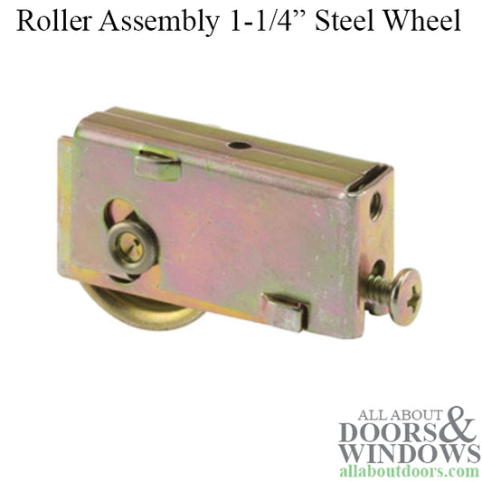 1-1/4  Steel Wheel, Roller Assembly