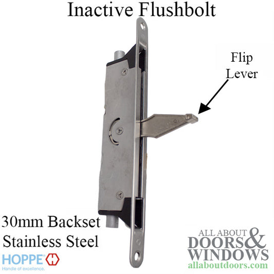 Hoppe Inactive Flushbolt Rod, 30mm - 20mm face - Stainless Steel