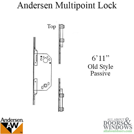 Andersen Multipoint Lock, FWH611 Passive Gold Faceplate Discontinued