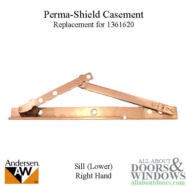 Discontinued - Andersen Perma-Shield Right Hand Split Arm Sill Hinge 1982-1995 - Discontinued - Andersen Perma-Shield Right Hand Split Arm Sill Hinge 1982-1995