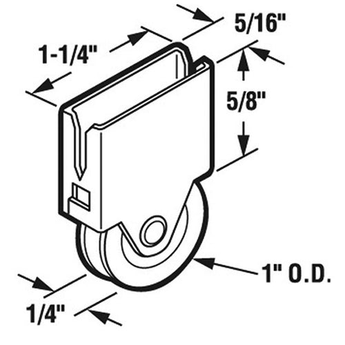 Roller Assembly with 1 Inch Steel Wheel for Sliding Screen Door - Roller Assembly with 1 Inch Steel Wheel for Sliding Screen Door