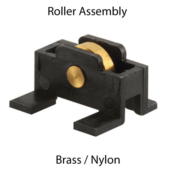 Roller Assembly (Flat) - Sliding Windows, Nylon / Brass (offset guide leg) - Roller Assembly (Flat) - Sliding Windows, Nylon / Brass (offset guide leg)