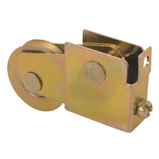 Sliding Door Roller with Adjustable Steel F Tab Housing Assembly 1.25 Inch Steel Wheel Diameter