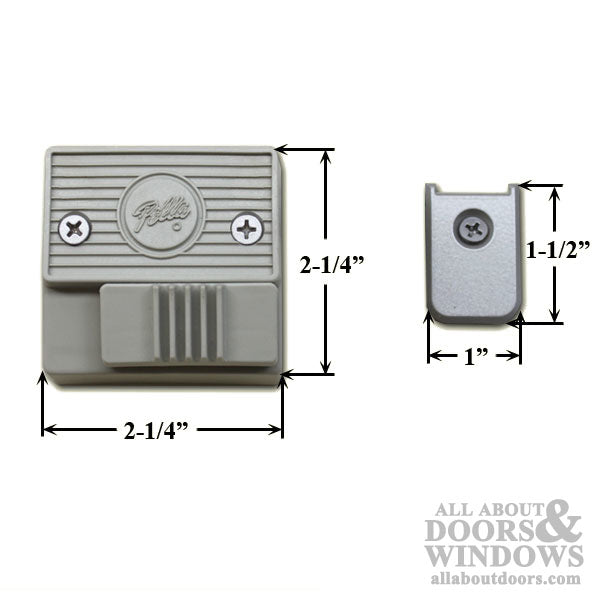 Pella Security Foot Bolt for Sliding Door Champagne Choose Handing - Pella Security Foot Bolt for Sliding Door Champagne Choose Handing