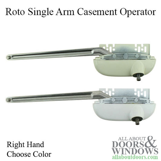 Roto Casement Operator with 10" straight arm, RH - Choose Color