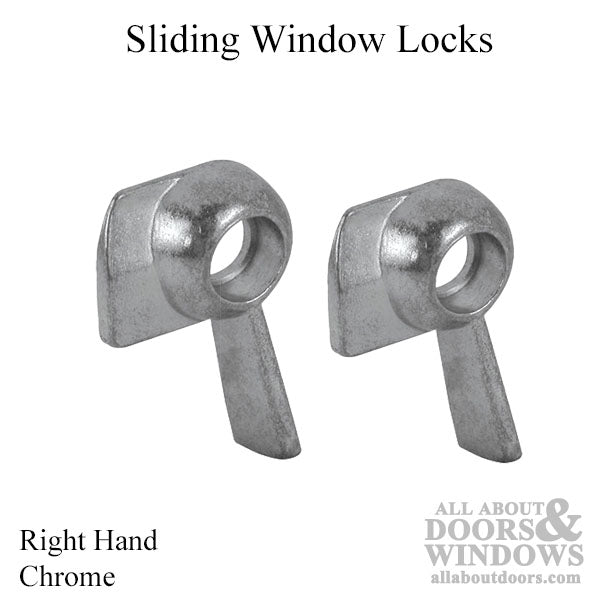 Sliding Window Lock, Right Hand - Chrome - Sliding Window Lock, Right Hand - Chrome