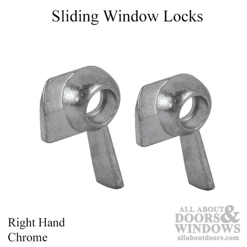 Sliding Window Lock, Right Hand - Chrome - Sliding Window Lock, Right Hand - Chrome