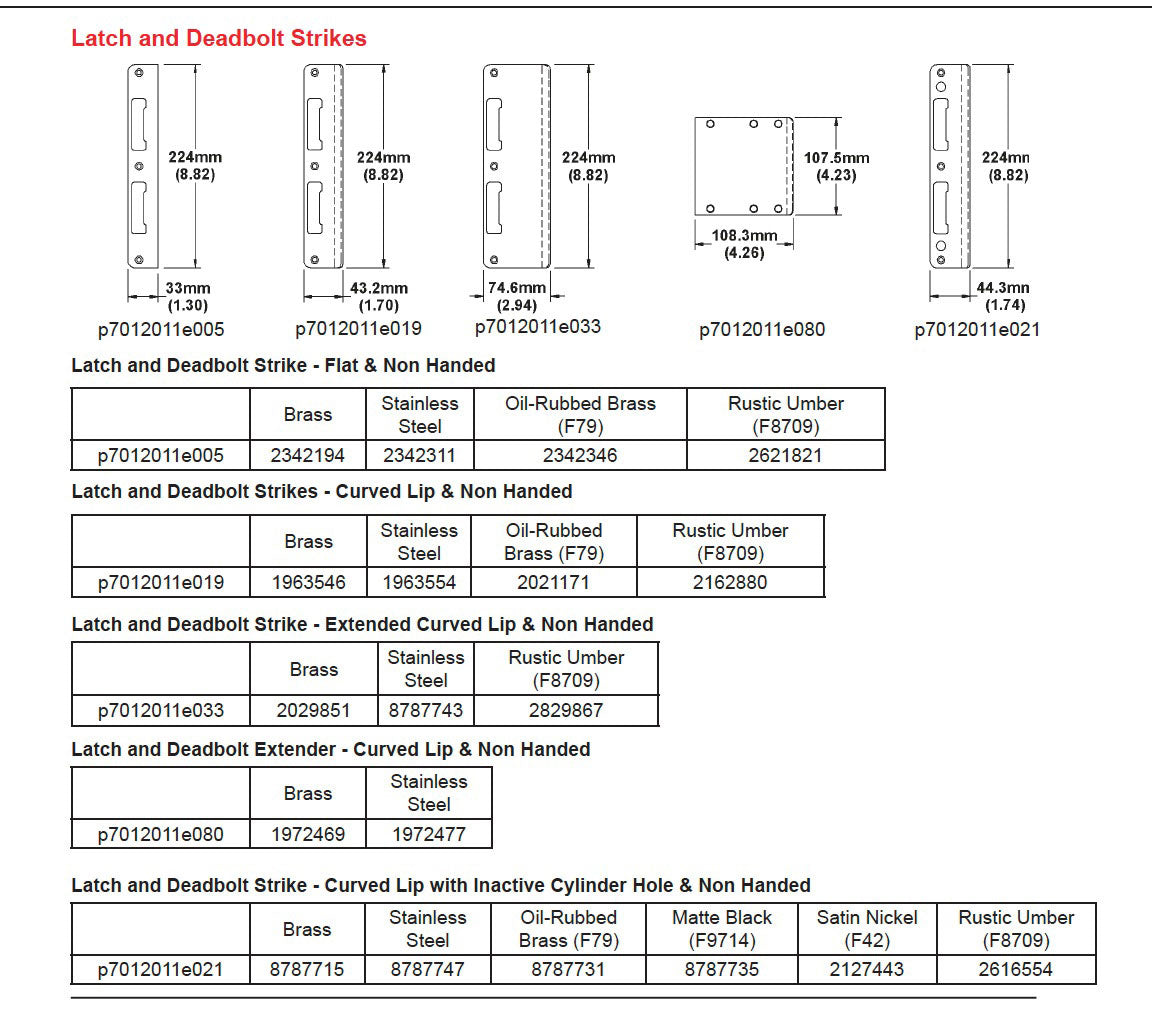 Strike Plate, PT0002N, Flat Tongue 1.30 x 4.57 - Antique Brass - Strike Plate, PT0002N, Flat Tongue 1.30 x 4.57 - Antique Brass