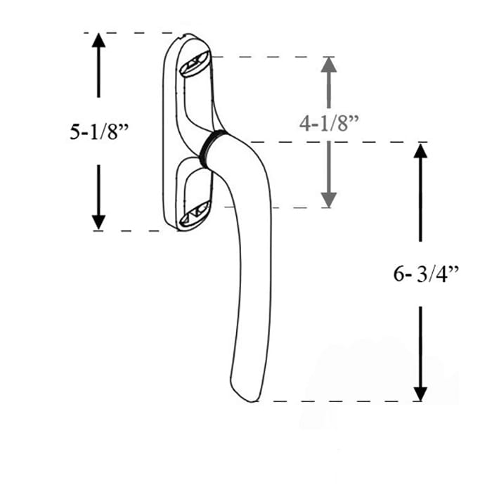 Giesse Unica Cremone OS Operator Long  Handle 172mm - Giesse Unica Cremone OS Operator Long  Handle 172mm