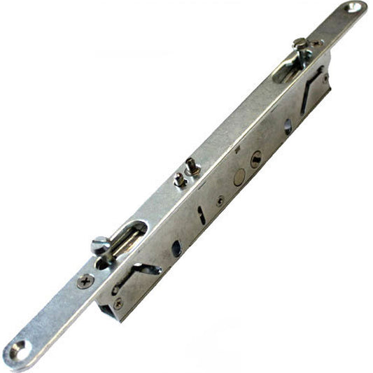 2-Point Sliding Patio Door Lock with Locking Bolts Flat Faceplate Slam Pin