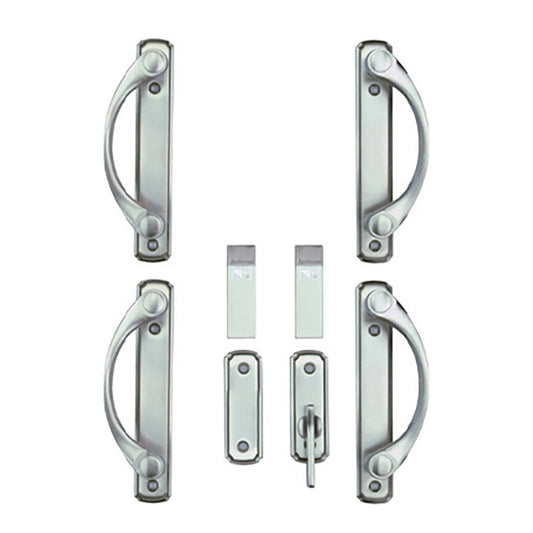 Andersen Newbury 4 Panel Double Gliding Door Hardware Set Satin Nickel