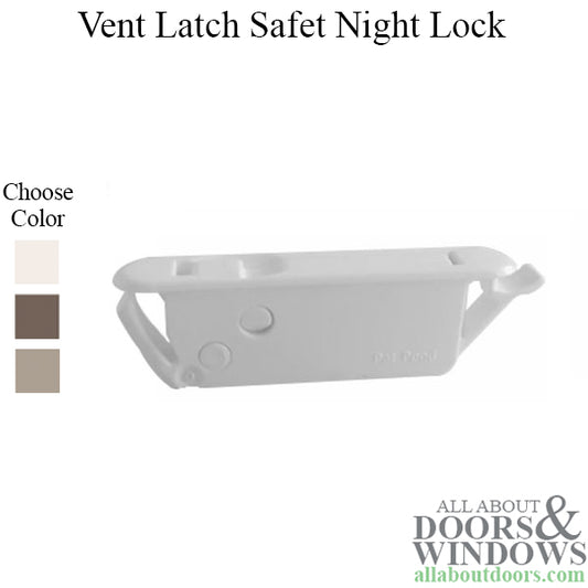 Vent Latch / Safety Night Lock, Vinyl Window