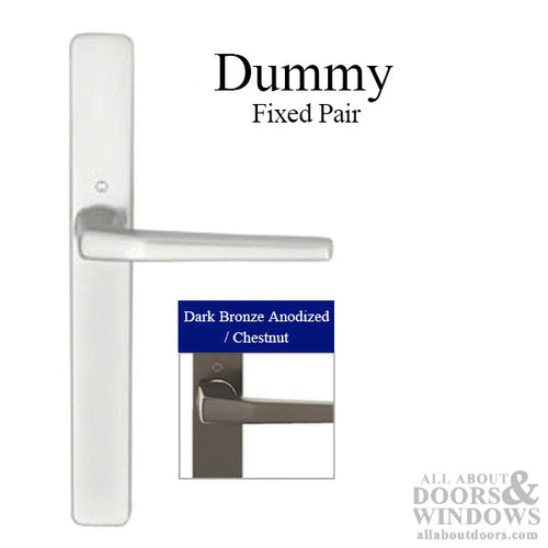 HOPPE Multipoint Lock Handleset Frankfurt 117L/ 2246 Aluminum Dummy Chestnut (F5) - HOPPE Multipoint Lock Handleset Frankfurt 117L/ 2246 Aluminum Dummy Chestnut (F5)