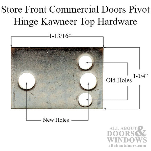 Store Front Commercial Door Pivot Hinge, Kawneer Top and Bottom, Right Hand - Choose Color - Store Front Commercial Door Pivot Hinge, Kawneer Top and Bottom, Right Hand - Choose Color