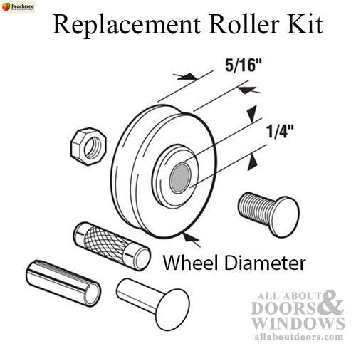 Peachtree Roller Assembly, Screen Door & Housing, Citadel Slider, Discontinued - See Notes - Peachtree Roller Assembly, Screen Door & Housing, Citadel Slider, Discontinued - See Notes